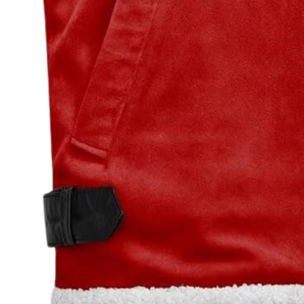 Ryan Reynolds Spirited Fur Shearling Suede Leather jacket, Santa Claus Style