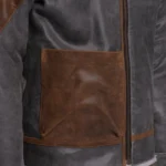 Scott's Patched Sherpa Lining Leather Jacket