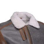 Scott's Patched Sherpa Lining Leather Jacket