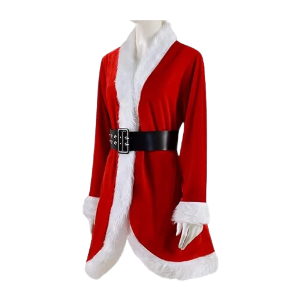 Womens Santa Claus Christmas Red Coat