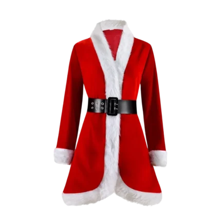 Womens Santa Claus Christmas Red Coat