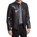 Men's Black Pronto Uomo Leather Jacket - Front look