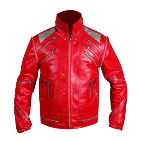 Red Michael Jackson Leather Jacket