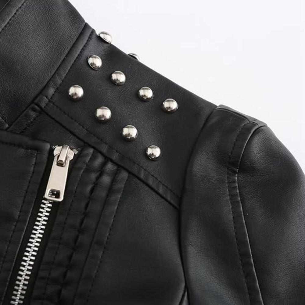 black rivet leather jacket womens 4