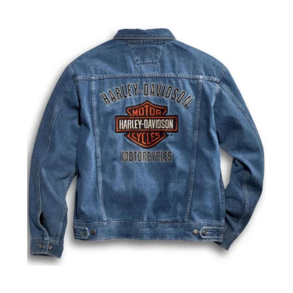 Harley Davidson Blue Denim Jean Jacket