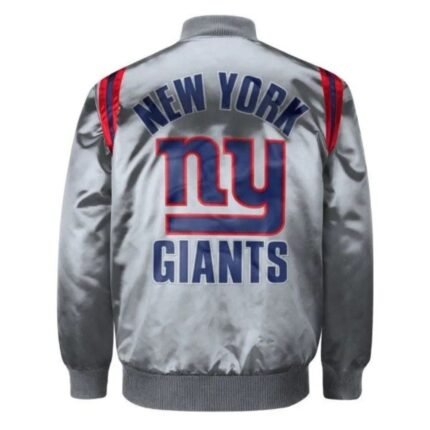 New York Giants Starter NFL Gray Satin Jacket