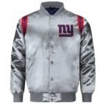 New York Giants Starter NFL Gray Satin Jacket