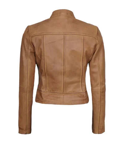 Women-Camel-Biker-Leather-Jacket-back